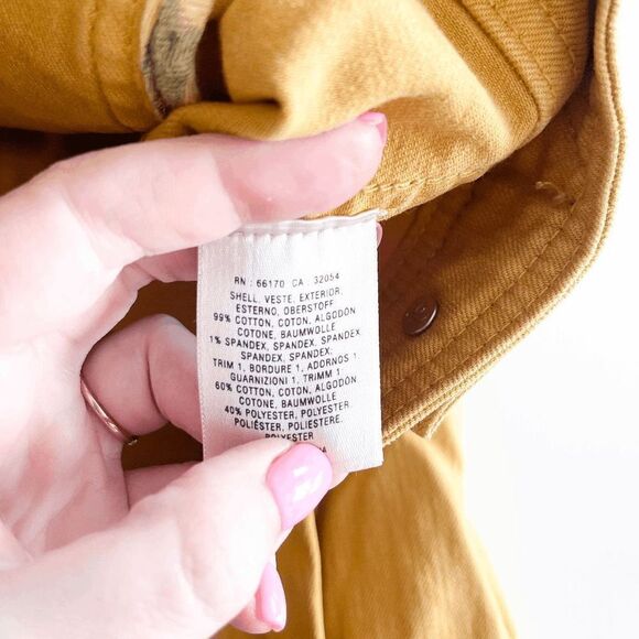 Pilcro and the Letterpress Womens Denim Jacket Cropped Mustard Yellow Medium - Picture 4 of 7